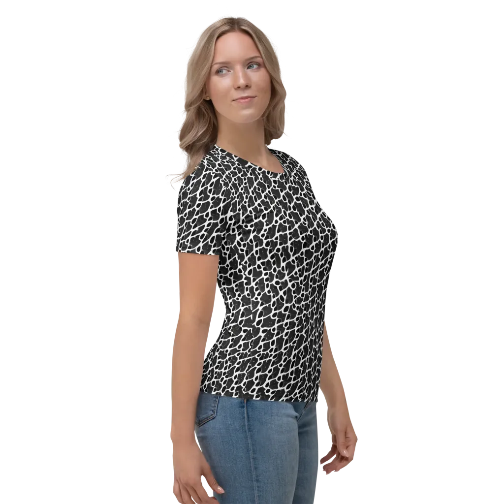 Inkstone Mosaic on Women's Crew Neck T-Shirt — Right