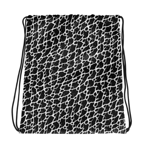 Inkstone Mosaic on a Drawstring Bag