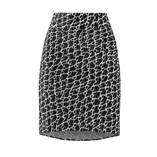 Inkstone Mosaic on a Pencil Skirt