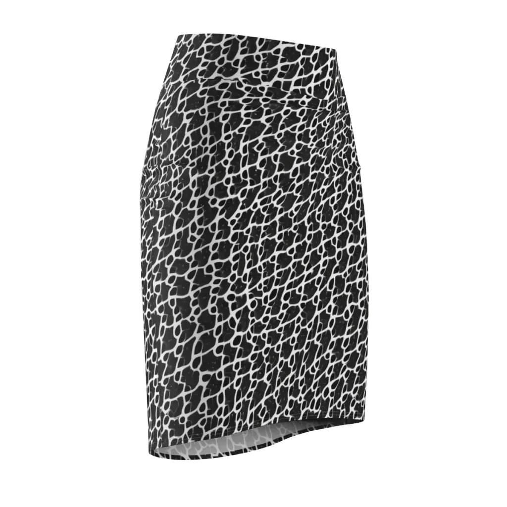 Inkstone Mosaic on Pencil Skirt — Front Side