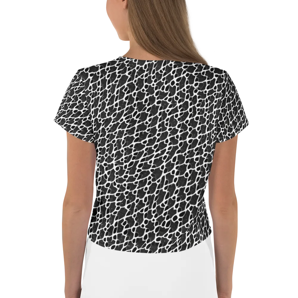 Inkstone Mosaic on Crop Tee — Back