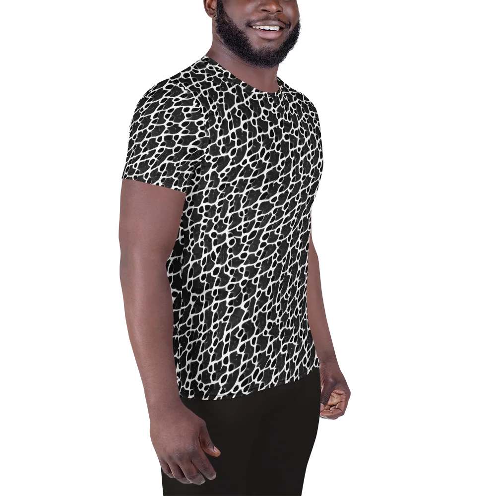 Inkstone Mosaic on Men's Athletic T-Shirt — Right