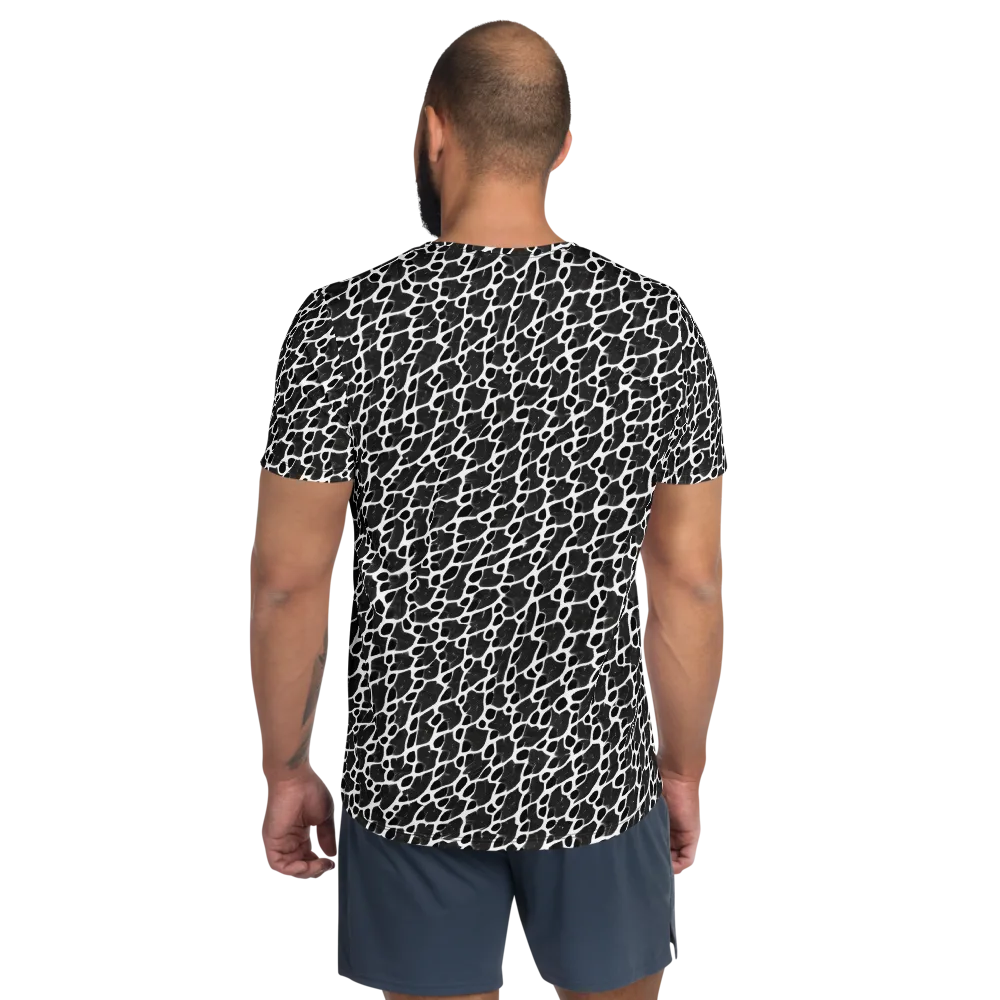 Inkstone Mosaic on Men's Athletic T-Shirt — Back