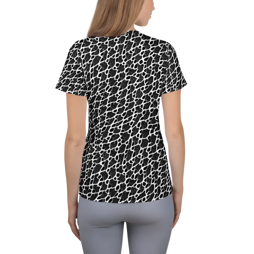 Inkstone Mosaic on Women's Athletic T-Shirt — Back