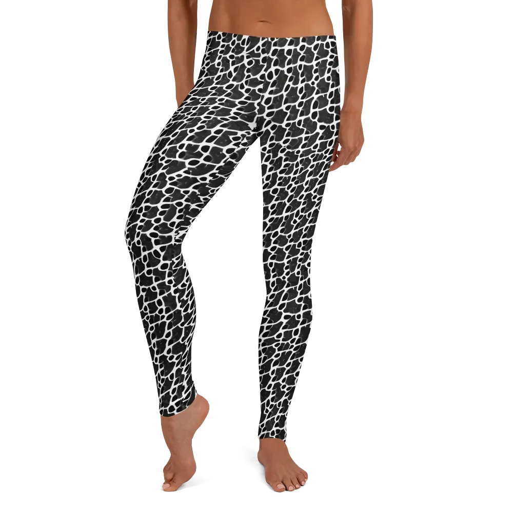 Inkstone Mosaic on Leggings — Front