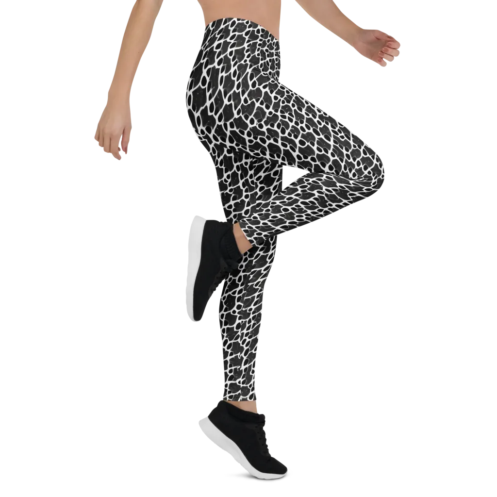 Inkstone Mosaic on Leggings — Right