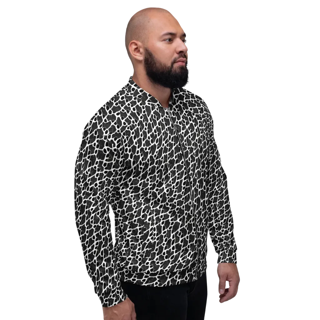 Inkstone Mosaic on Bomber Jacket — Right