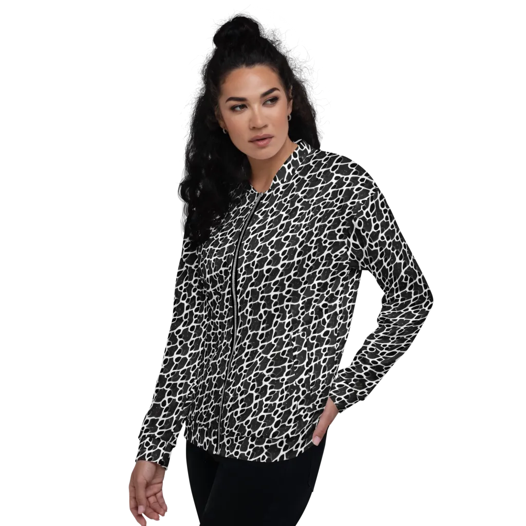 Inkstone Mosaic on Bomber Jacket — Left