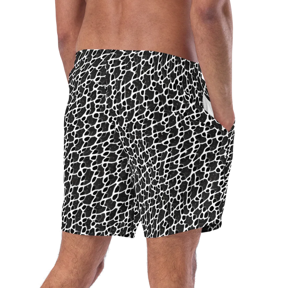 Inkstone Mosaic on Swim Trunks — Right Back