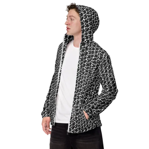 Inkstone Mosaic on a Men's Windbreaker