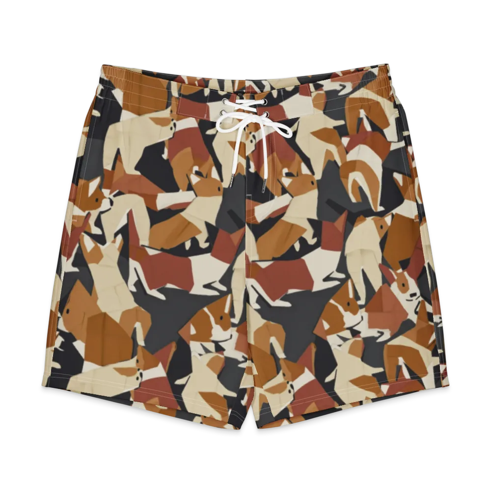 Rustic Paws on Men's Board Shorts — Front