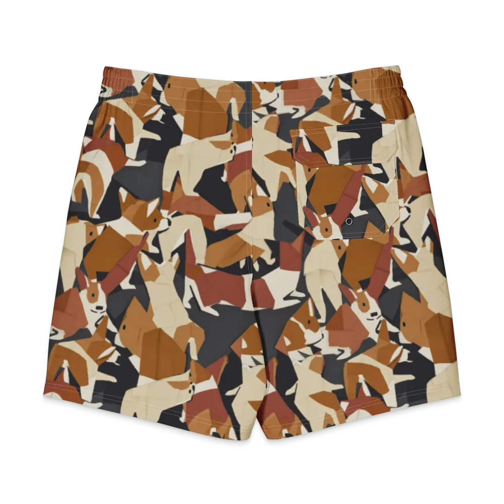 Rustic Paws on Men's Board Shorts — Back