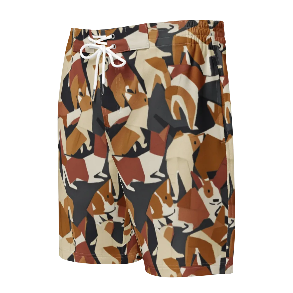 Rustic Paws on Men's Board Shorts — Front