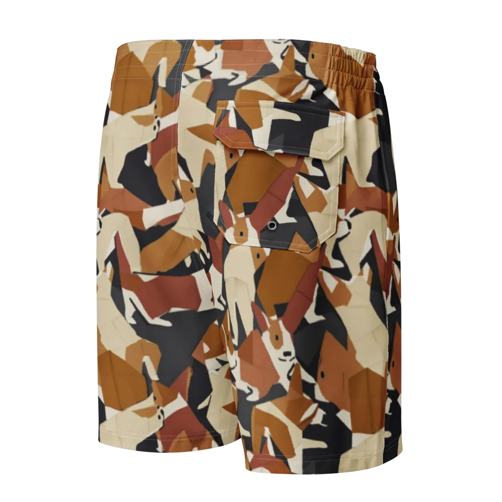 Rustic Paws on Men's Board Shorts — Back