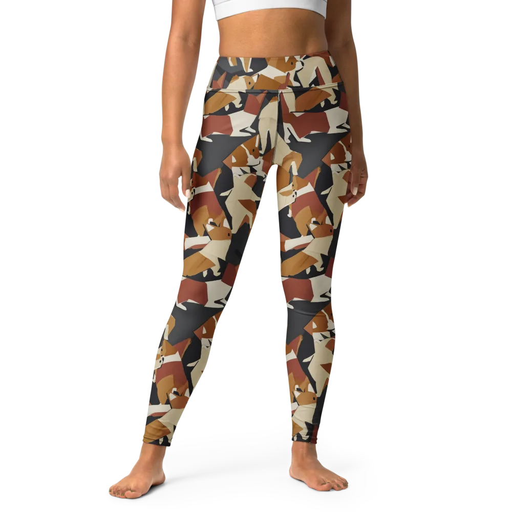 Rustic Paws on Yoga Leggings — Front