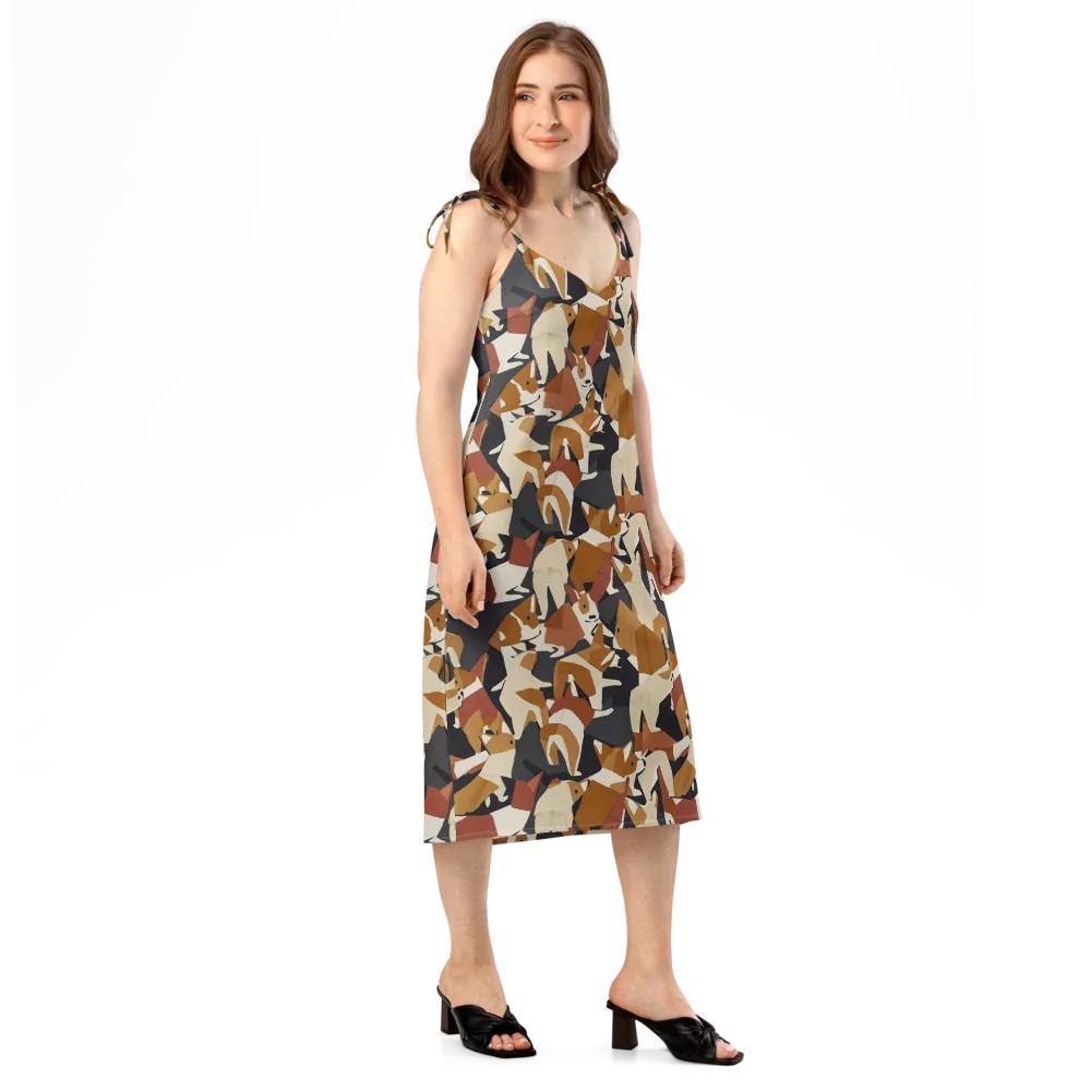 Rustic Paws on Slip Dress — Right Front
