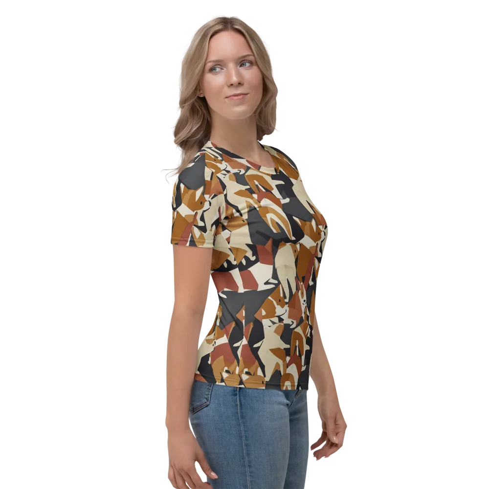 Rustic Paws on Women's Crew Neck T-Shirt — Right