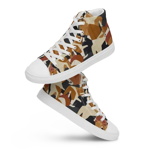 Rustic Paws on a Women's High Top Canvas Shoes