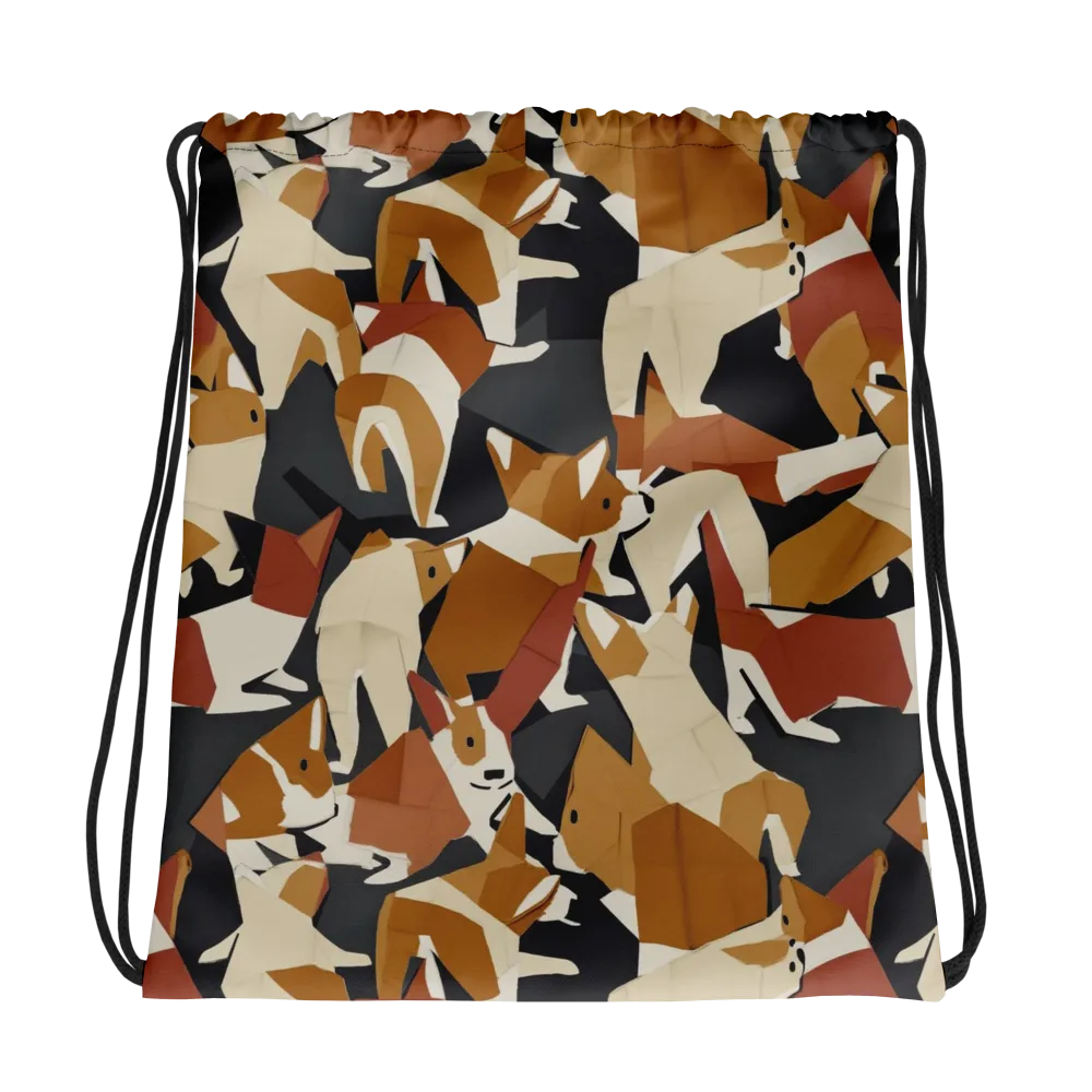 Rustic Paws on Drawstring Bag — Photo