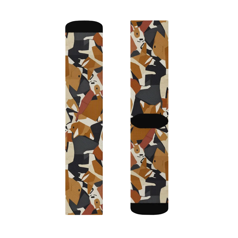Rustic Paws on Socks — Left Sock