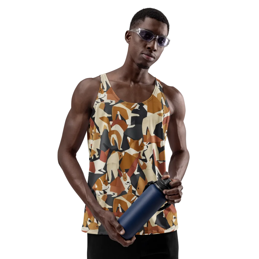 Rustic Paws on Men's Tank Top — Front