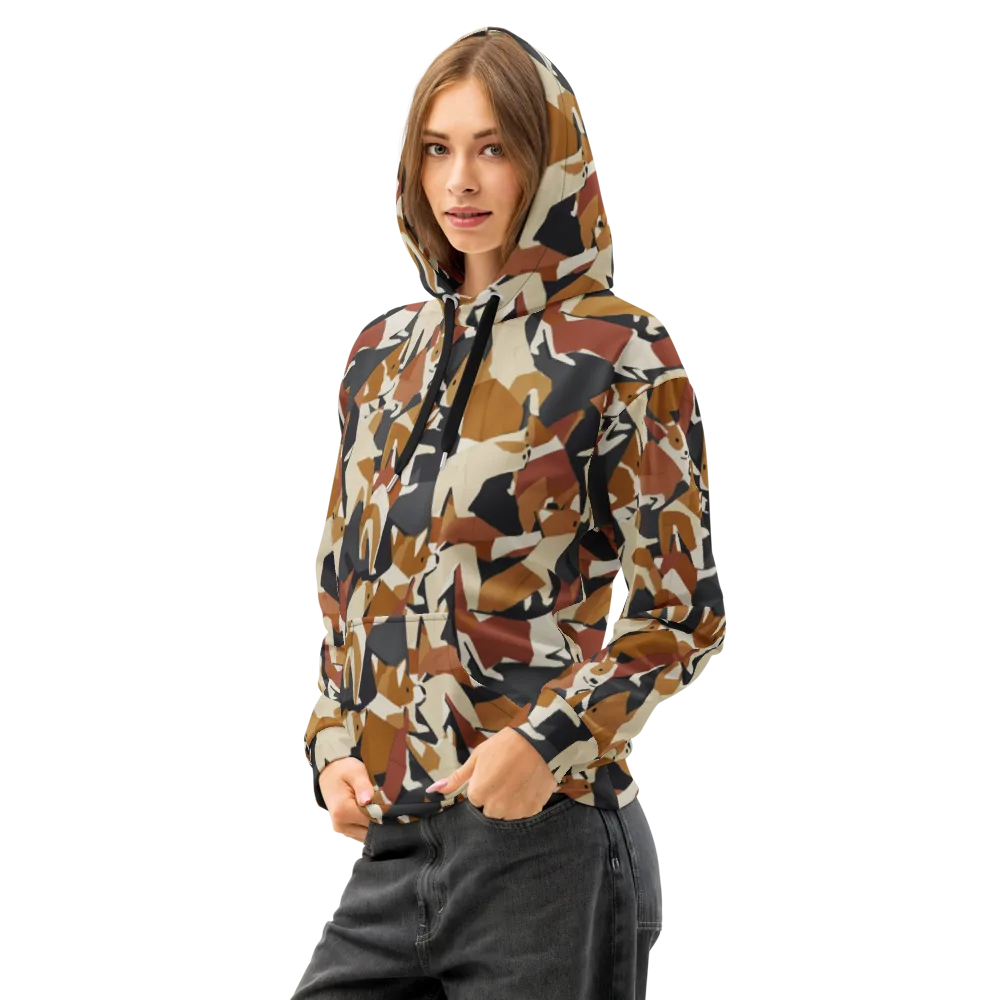 Rustic Paws on Cotton Hoodie — Left Front