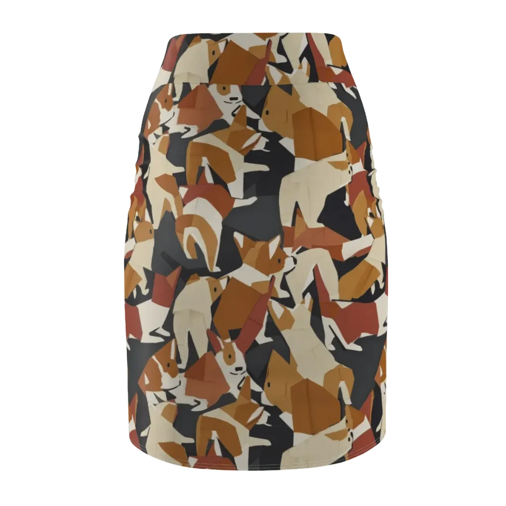 Rustic Paws on Pencil Skirt — Back