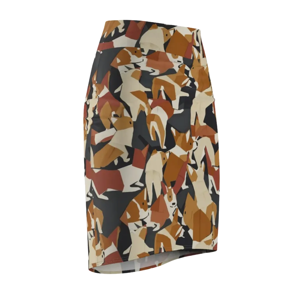 Rustic Paws on Pencil Skirt — Front Side