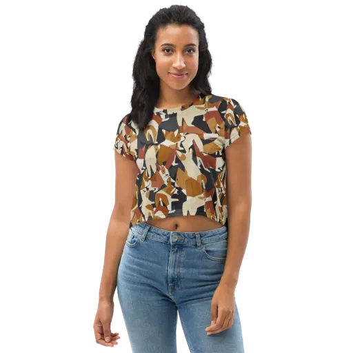 Rustic Paws on a Crop Tee