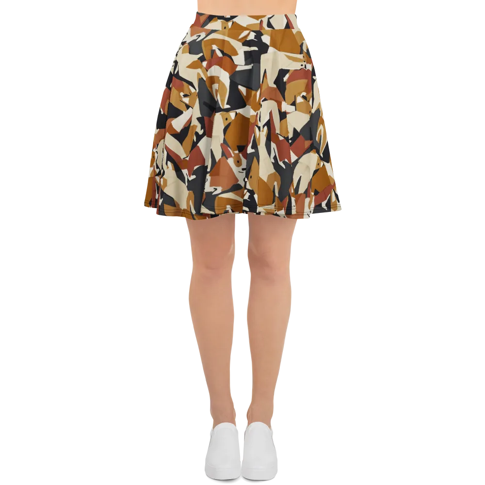 Rustic Paws on Skater Skirt — Front