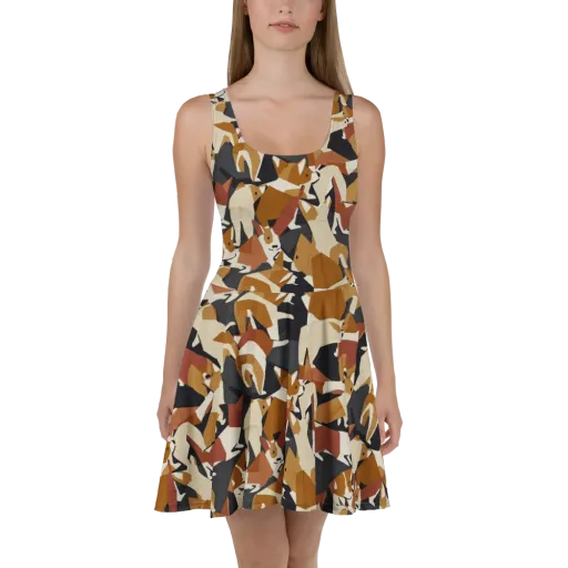 Rustic Paws on a Skater Dress