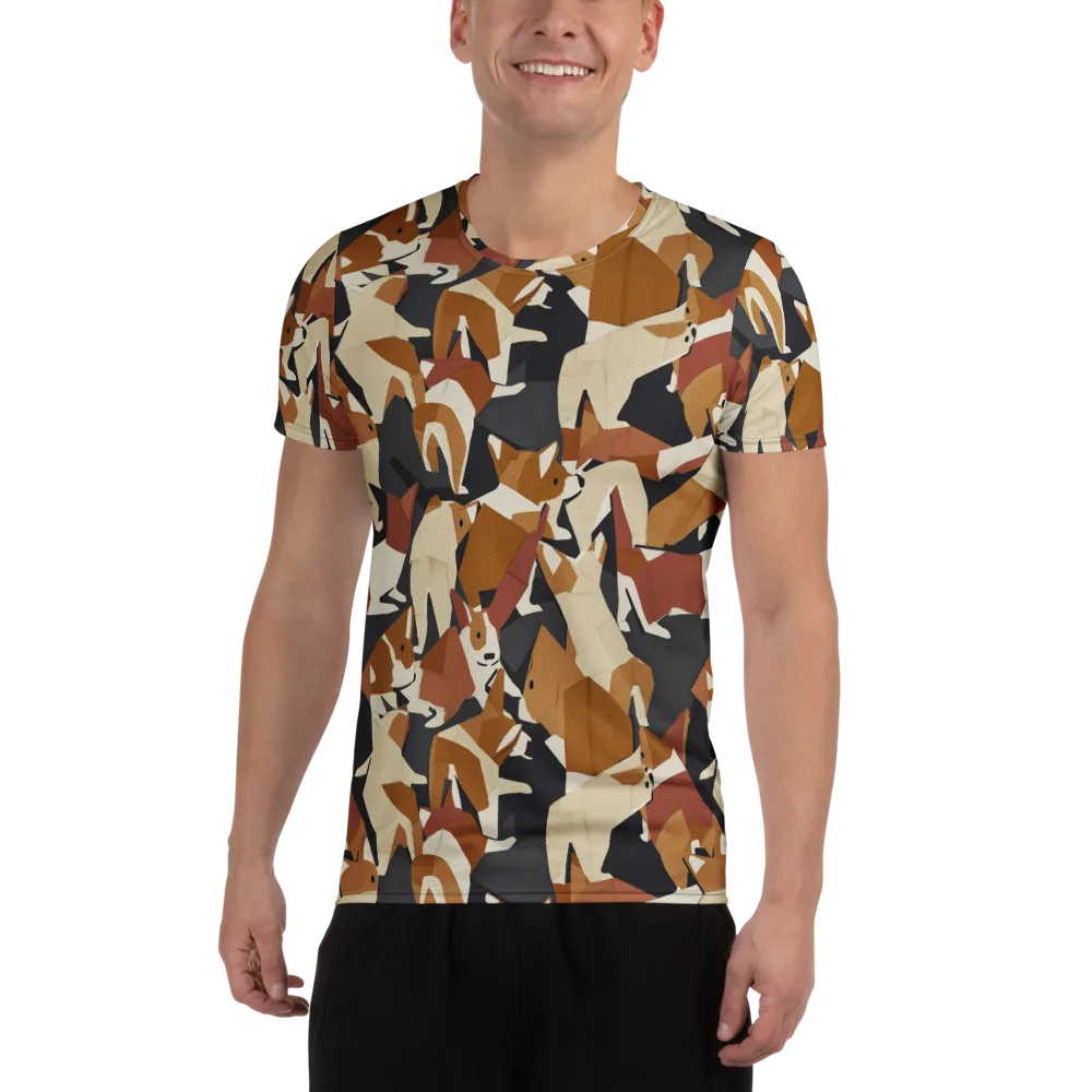 Rustic Paws on Men's Athletic T-Shirt — Front