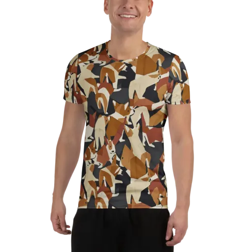 Rustic Paws on a Men's Athletic T-Shirt