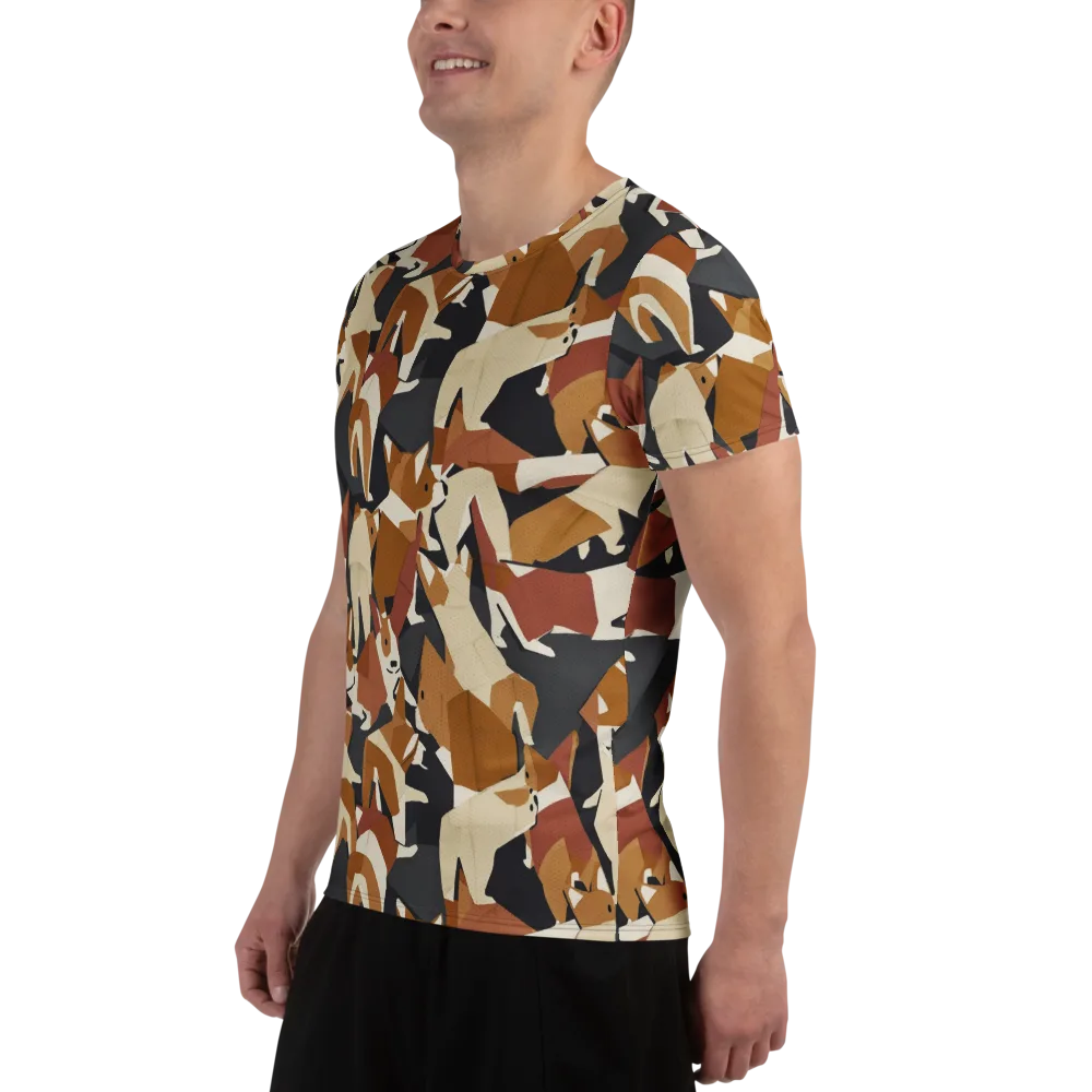 Rustic Paws on Men's Athletic T-Shirt — Left
