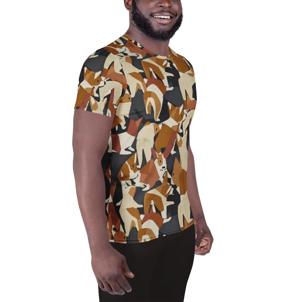 Rustic Paws on Men's Athletic T-Shirt — Right