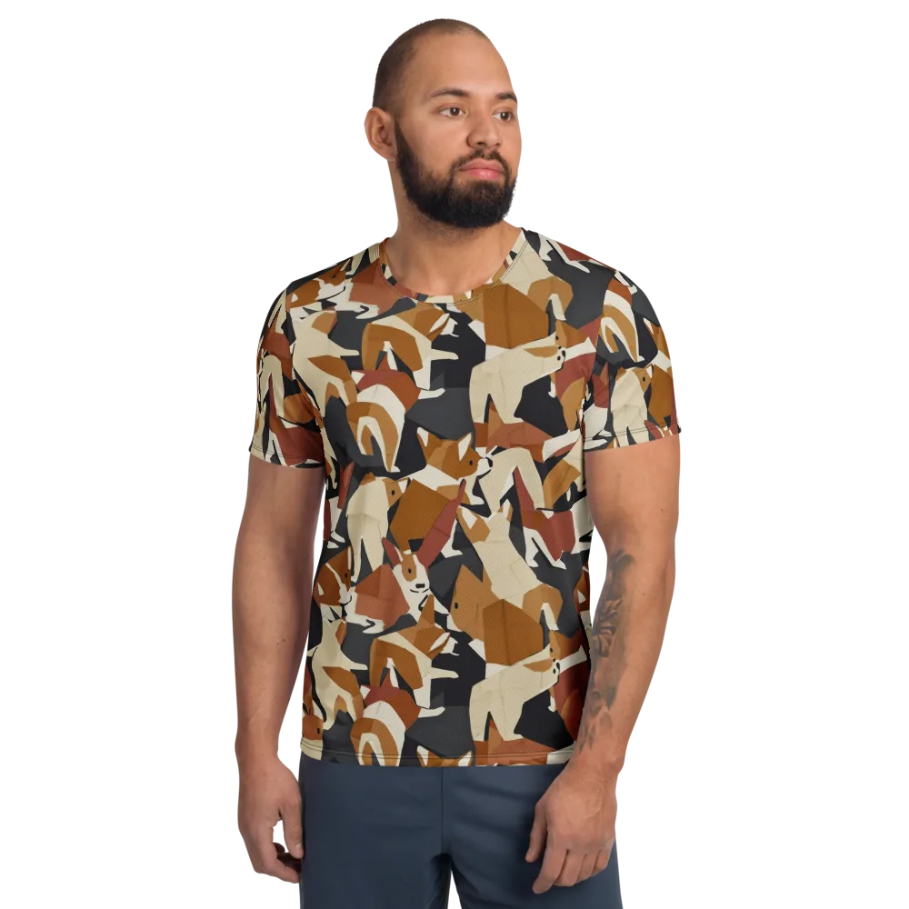 Rustic Paws on Men's Athletic T-Shirt — Front