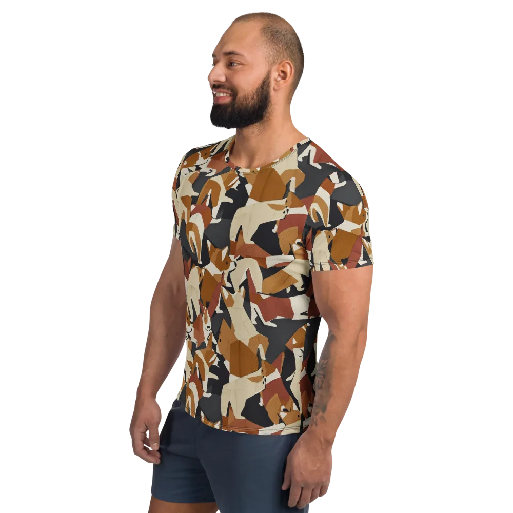 Rustic Paws on Men's Athletic T-Shirt — Left