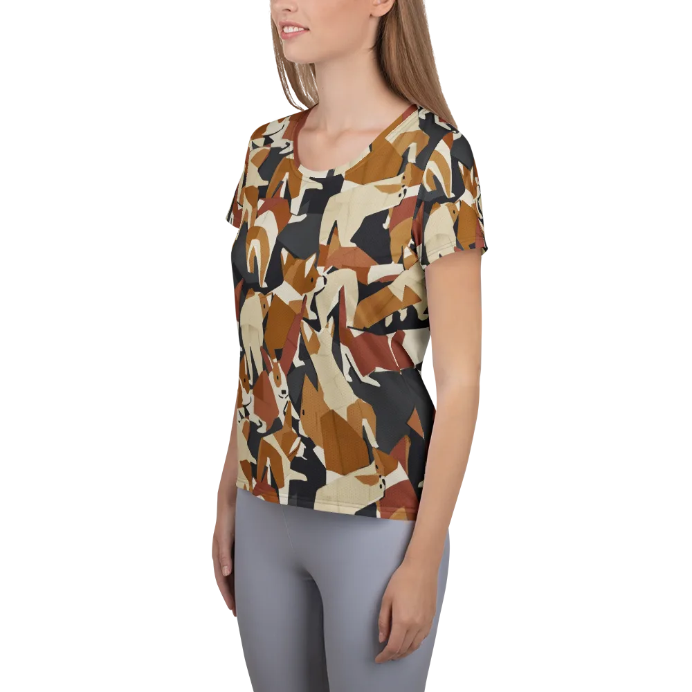 Rustic Paws on Women's Athletic T-Shirt — Left