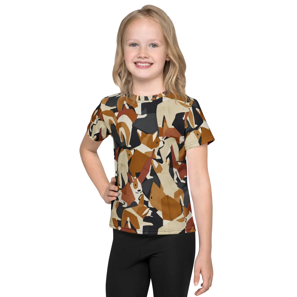 Rustic Paws on Kids Crew Neck T-Shirt — Front