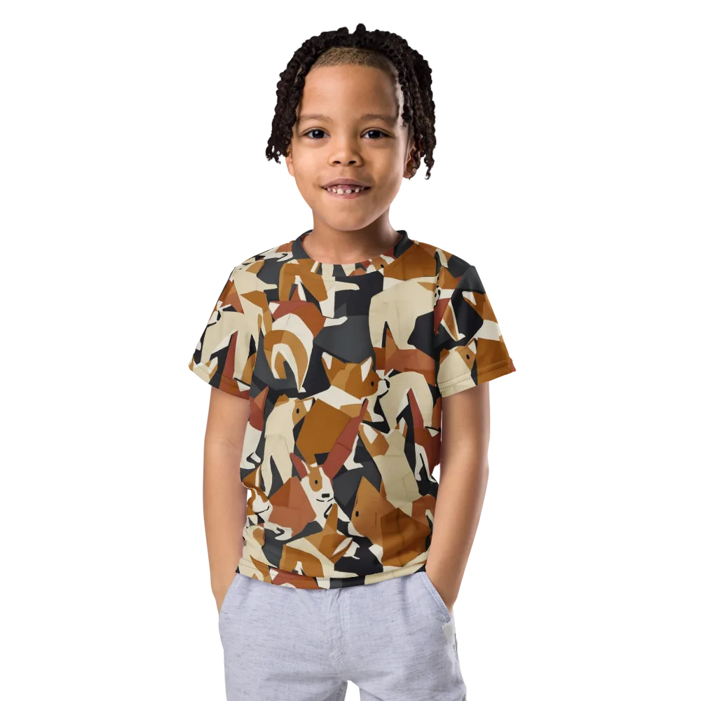 Rustic Paws on Kids Crew Neck T-Shirt — Front
