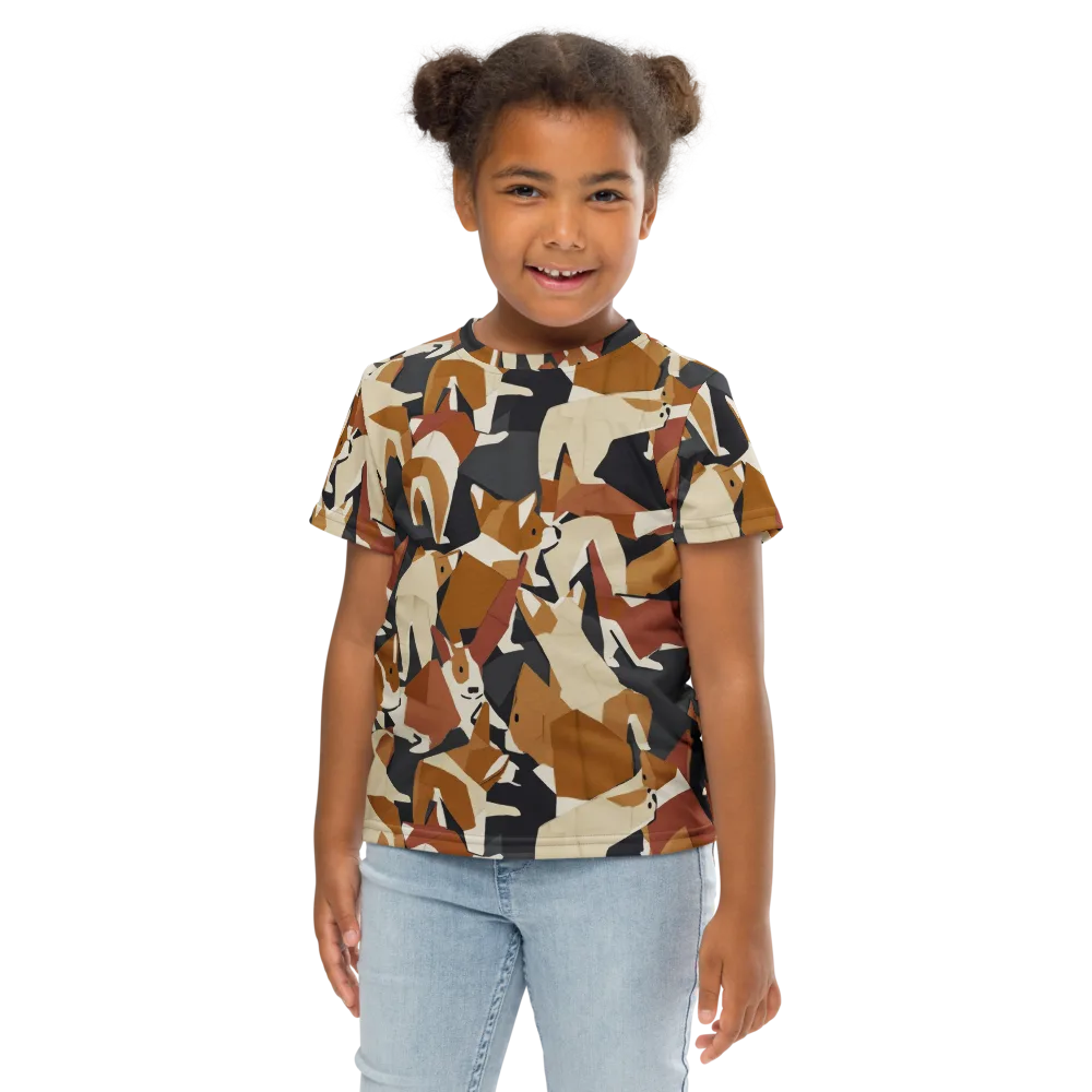 Rustic Paws on Kids Crew Neck T-Shirt — Front