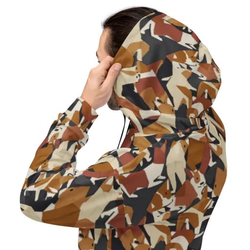 Rustic Paws on a Hoodie