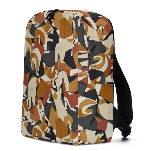 Rustic Paws on a Minimalist Backpack