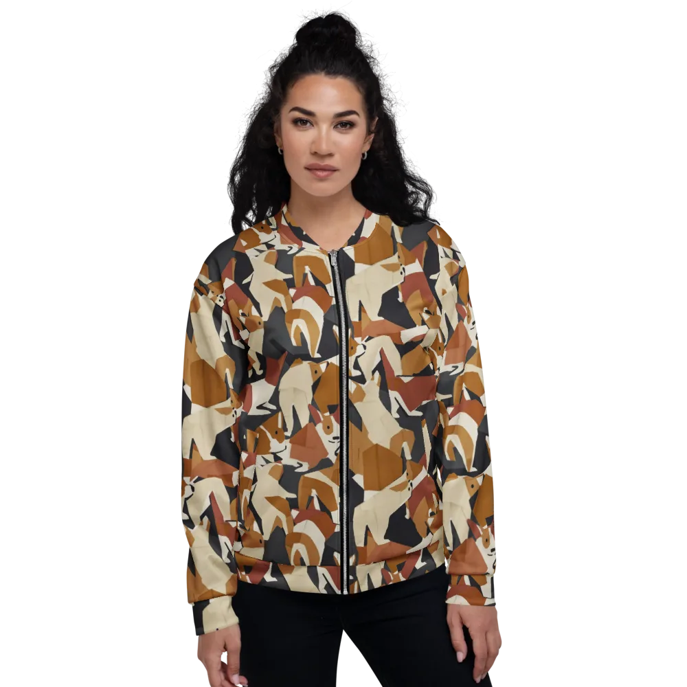 Rustic Paws on Bomber Jacket — Front