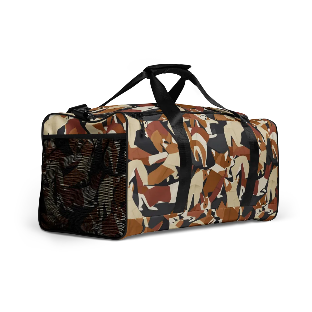 Rustic Paws on Duffle Bag — Right Front