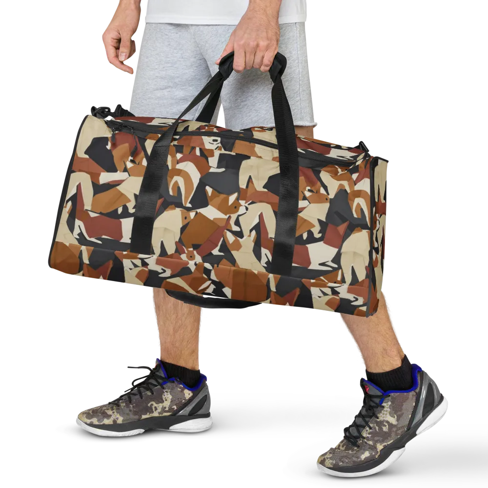 Rustic Paws on Duffle Bag — Front