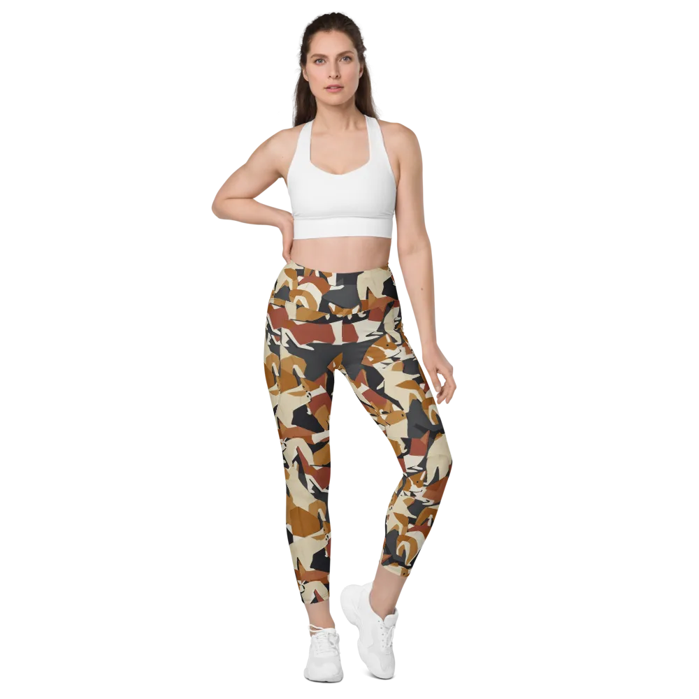 Rustic Paws on Leggings with Pockets — Front
