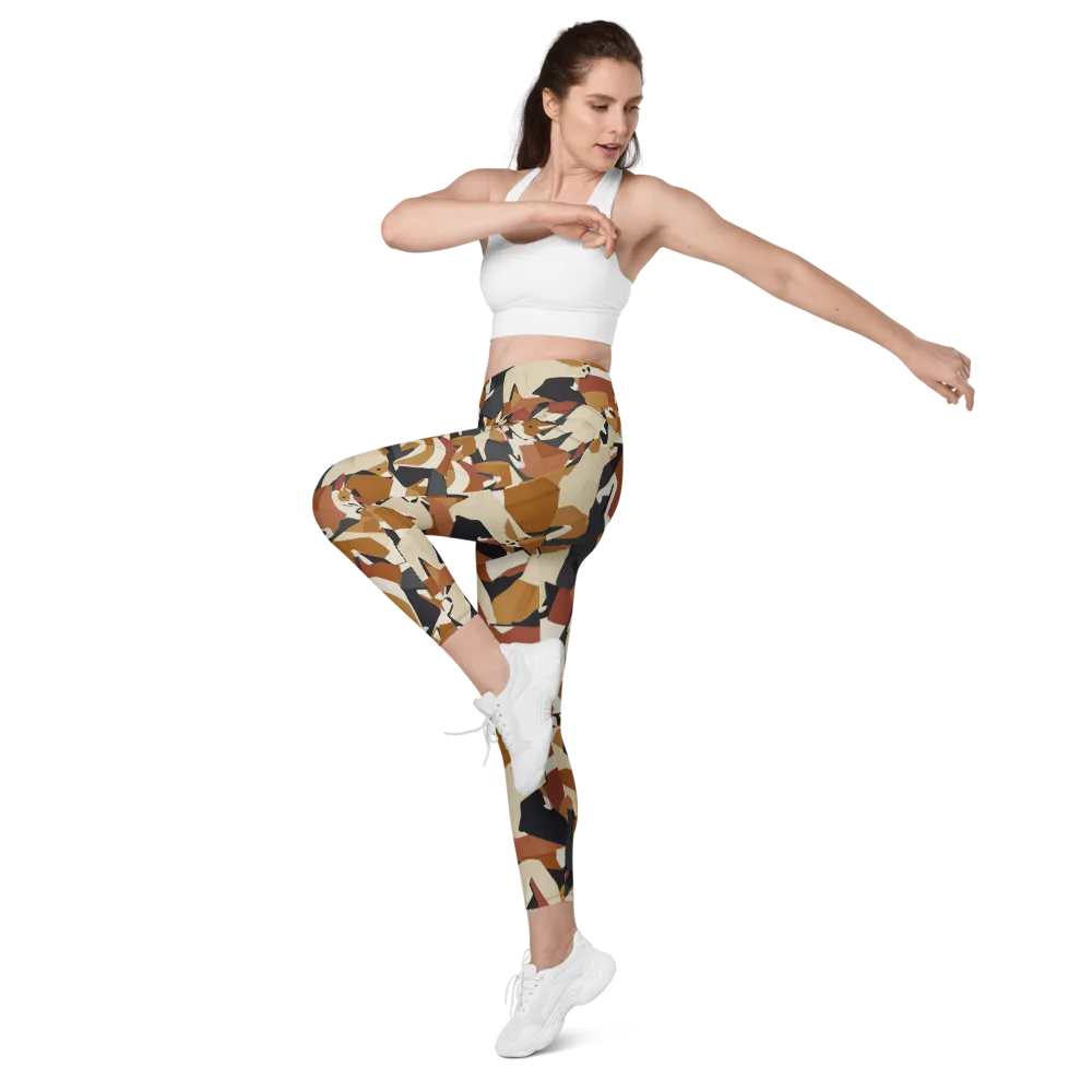 Rustic Paws on Leggings with Pockets — Left Front