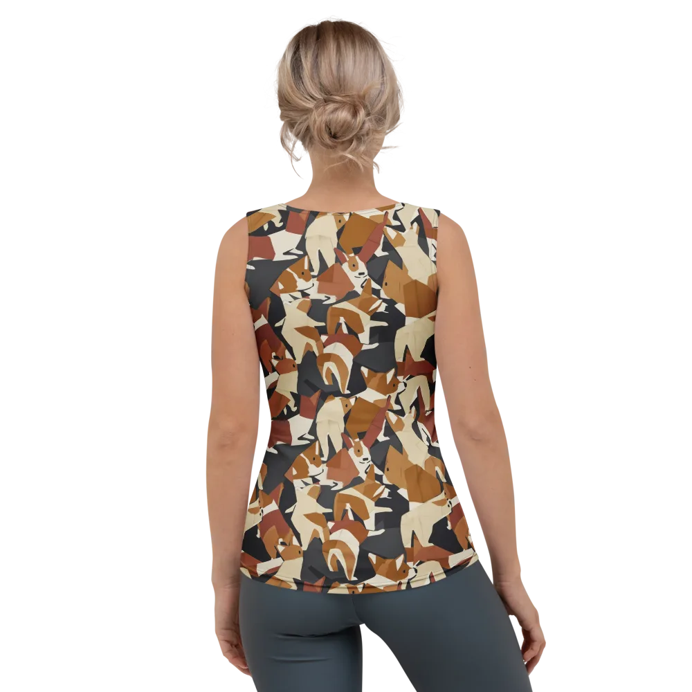Rustic Paws on Women's Tank Top — Back