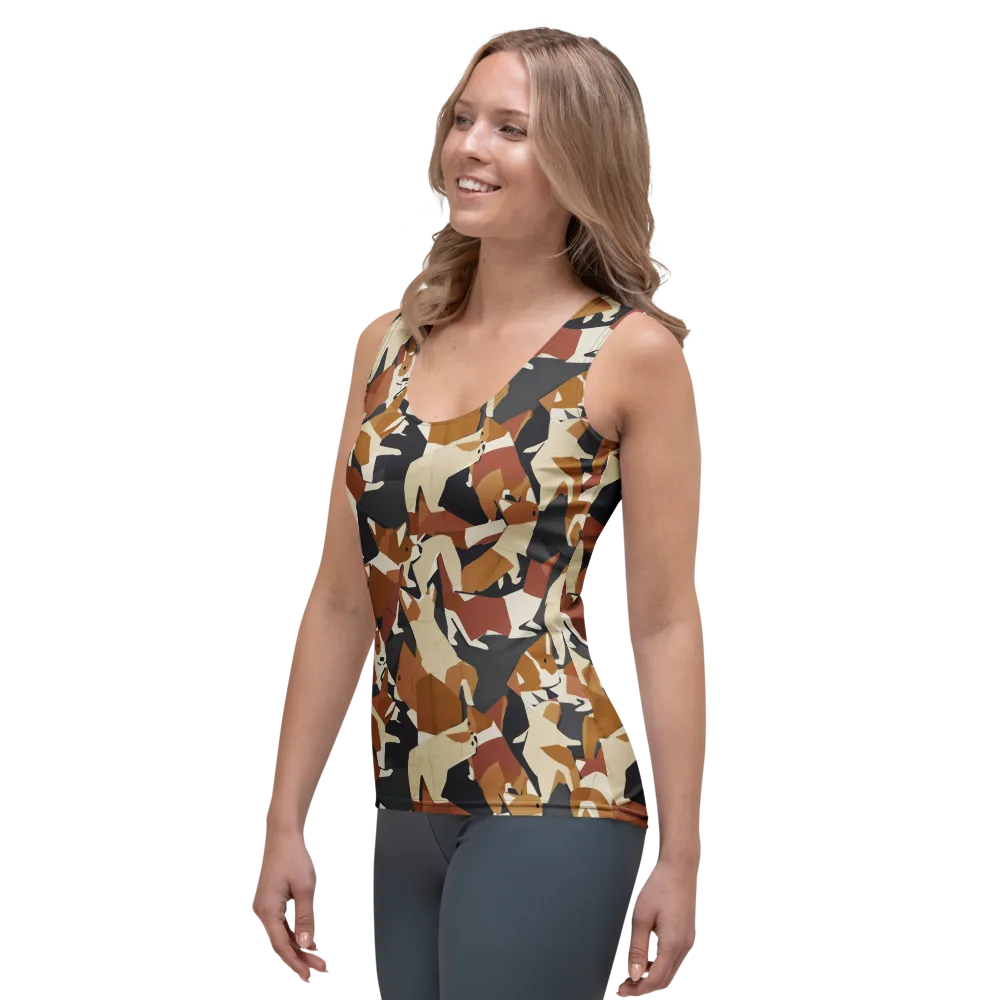 Rustic Paws on Women's Tank Top — Left Front